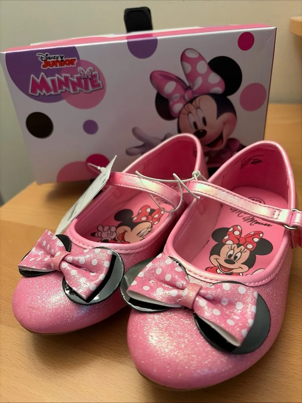 Disney Junior Minnie Mouse Flat Size 12 Pink New
